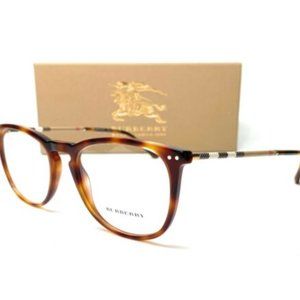 Burberry Men's Light Havana Square Eyeglasses!